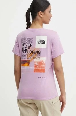 Zdjęcie produktu The North Face t-shirt sportowy Foundation kolor fioletowy NF0A882VPO21