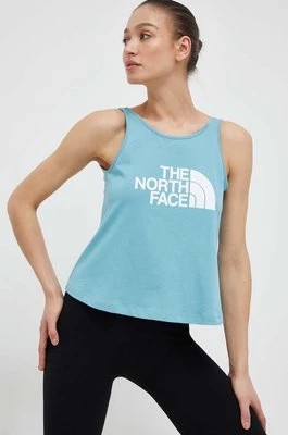 Zdjęcie produktu The North Face top bawełniany kolor turkusowy