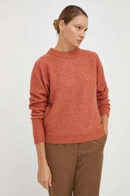 Zdjęcie produktu Tiger Of Sweden sweter wełniany damski kolor pomarańczowy lekki