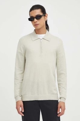 Zdjęcie produktu Tiger Of Sweden sweter wełniany męski kolor beżowy lekki