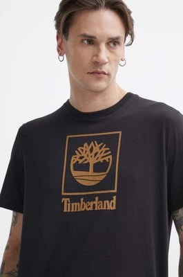 Zdjęcie produktu Timberland t-shirt bawełniany męski kolor czarny z nadrukiem TB0A5QSP0011