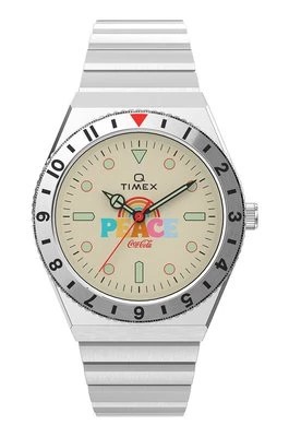 Zdjęcie produktu Timex zegarek TW2V25800 Q Timex x Coca-Cola Unity Collection damski kolor srebrny