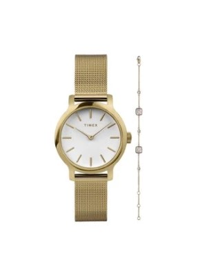 Zdjęcie produktu Timex Zestaw zegarek i bransoletka Transcend TWG063900 Złoty