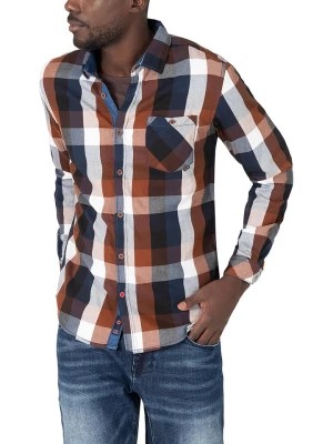 Zdjęcie produktu Timezone Koszula - Regular fit - w kolorze granatowo-jasnobrązowo-białym rozmiar: XL