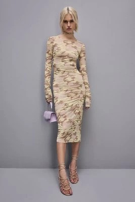 Zdjęcie produktu Tiulowa sukienka z printem Camouflage PATRIZIA PEPE