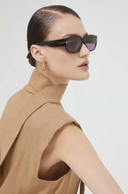Zdjęcie produktu Tom Ford okulary przeciwsłoneczne damskie kolor brązowy