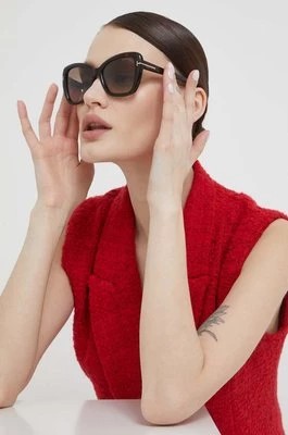 Zdjęcie produktu Tom Ford okulary przeciwsłoneczne damskie kolor brązowy