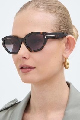 Zdjęcie produktu Tom Ford okulary przeciwsłoneczne damskie kolor brązowy FT1086_5552F