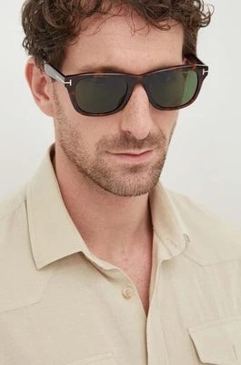 Zdjęcie produktu Tom Ford okulary przeciwsłoneczne męskie kolor brązowy FT1076_5454N