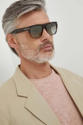 Zdjęcie produktu Tom Ford okulary przeciwsłoneczne męskie kolor brązowy FT1077_5555G