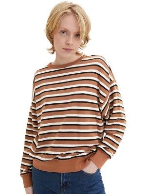 Zdjęcie produktu Tom Tailor Bluza w kolorze jasnobrązowo-białym rozmiar: XS