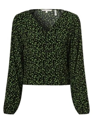 Zdjęcie produktu Tom Tailor Denim Bluzka damska Kobiety wiskoza czarny|zielony wzorzysty,