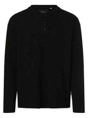 Zdjęcie produktu Tom Tailor Denim Męska koszula z długim rękawem Mężczyźni Bawełna czarny jednolity,
