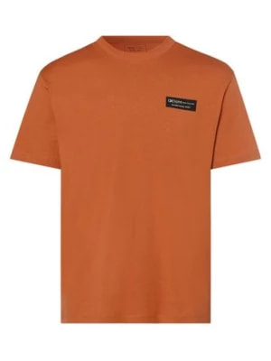 Zdjęcie produktu Tom Tailor Denim T-shirt męski Mężczyźni Bawełna pomarańczowy nadruk,