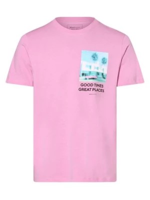 Zdjęcie produktu Tom Tailor Denim T-shirt męski Mężczyźni Bawełna różowy nadruk,