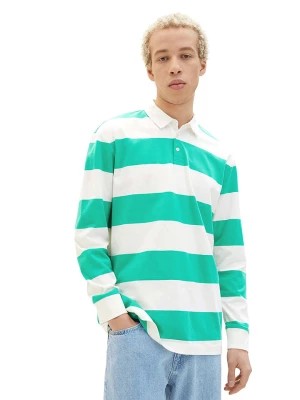 Zdjęcie produktu Tom Tailor Koszulka polo w kolorze zielono-białym rozmiar: XXL