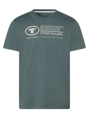 Zdjęcie produktu Tom Tailor T-shirt męski Mężczyźni Bawełna niebieski|zielony nadruk,