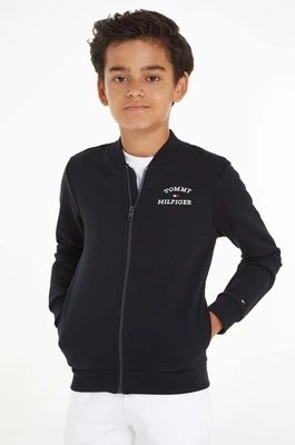 Zdjęcie produktu Tommy Hilfiger bluza bawełniana dziecięca kolor czarny z nadrukiem