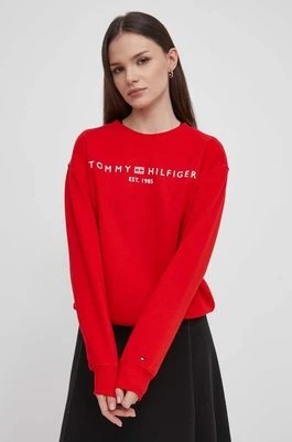 Zdjęcie produktu Tommy Hilfiger bluza damska kolor czerwony z nadrukiem WW0WW39791