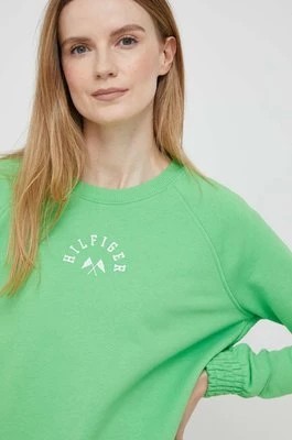 Zdjęcie produktu Tommy Hilfiger bluza damska kolor zielony z aplikacją