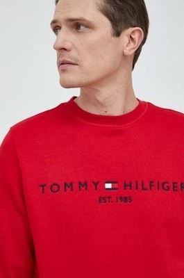 Zdjęcie produktu Tommy Hilfiger bluza męska kolor bordowy z nadrukiem