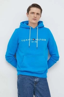 Zdjęcie produktu Tommy Hilfiger bluza męska kolor niebieski z kapturem z aplikacją