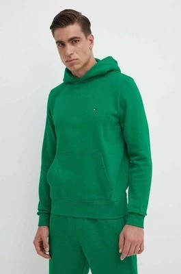 Zdjęcie produktu Tommy Hilfiger bluza męska kolor zielony z kapturem gładka MW0MW34266