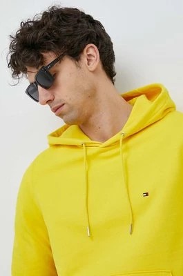 Zdjęcie produktu Tommy Hilfiger bluza męska kolor żółty z kapturem gładka