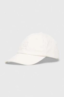 Zdjęcie produktu Tommy Hilfiger czapka z daszkiem bawełniana kolor biały gładka