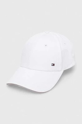 Zdjęcie produktu Tommy Hilfiger czapka z daszkiem bawełniana kolor biały gładka AM0AM12035
