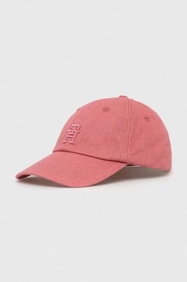 Zdjęcie produktu Tommy Hilfiger czapka z daszkiem bawełniana kolor różowy gładka