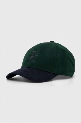 Zdjęcie produktu Tommy Hilfiger czapka z daszkiem bawełniana kolor zielony wzorzysta AM0AM12301