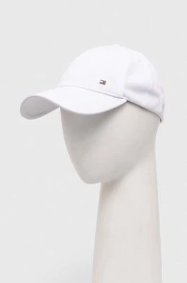 Zdjęcie produktu Tommy Hilfiger czapka z daszkiem kolor biały gładka AM0AM12150