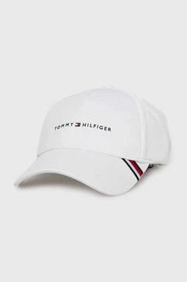 Zdjęcie produktu Tommy Hilfiger czapka z daszkiem kolor biały z aplikacją
