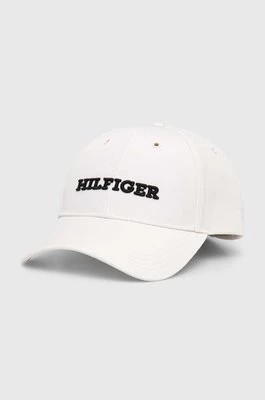 Zdjęcie produktu Tommy Hilfiger czapka z daszkiem kolor biały z aplikacją