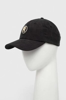 Zdjęcie produktu Tommy Hilfiger czapka z daszkiem kolor czarny z aplikacją AW0AW15775