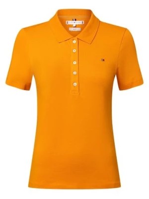 Zdjęcie produktu Tommy Hilfiger Damska koszulka polo Kobiety Bawełna pomarańczowy jednolity,
