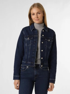 Zdjęcie produktu Tommy Hilfiger Damska kurtka jeansowa Kobiety Bawełna niebieski jednolity,