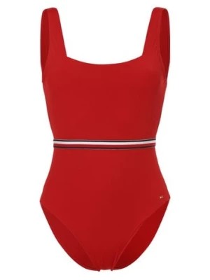 Zdjęcie produktu Tommy Hilfiger Damski kostium kąpielowy Kobiety czerwony jednolity,