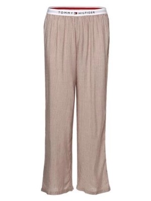 Zdjęcie produktu Tommy Hilfiger Damskie spodnie od piżamy Kobiety wiskoza beżowy|czerwony w paski, S/M