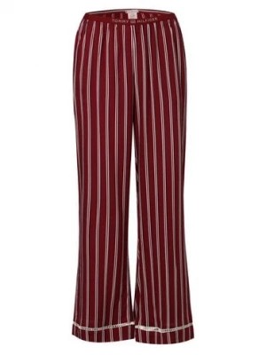 Zdjęcie produktu Tommy Hilfiger Damskie spodnie od piżamy Kobiety wiskoza czerwony w paski, S/M