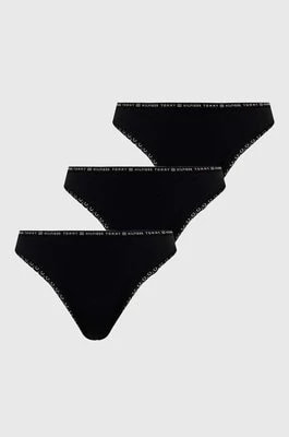 Zdjęcie produktu Tommy Hilfiger Figi (3-pack) kolor czarny UW0UW02825