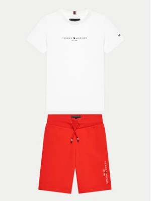 Zdjęcie produktu Tommy Hilfiger Komplet t-shirt i spodenki Essential KB0KB08829 D Czerwony Regular Fit