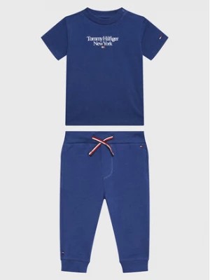 Zdjęcie produktu Tommy Hilfiger Komplet t-shirt i spodnie Essential KN0KN01555 Granatowy Regular Fit