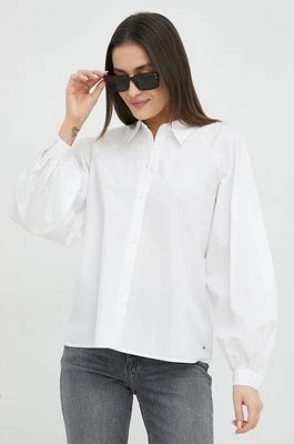 Zdjęcie produktu Tommy Hilfiger koszula bawełniana damska kolor biały regular z kołnierzykiem klasycznym