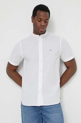 Zdjęcie produktu Tommy Hilfiger koszula bawełniana męska kolor biały regular ze stójką MW0MW35275