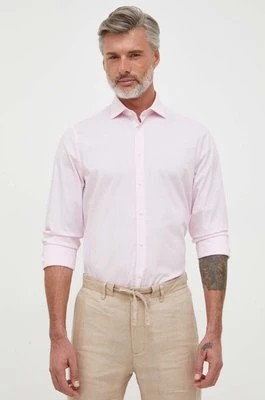 Zdjęcie produktu Tommy Hilfiger koszula męska kolor różowy slim z kołnierzykiem włoskim