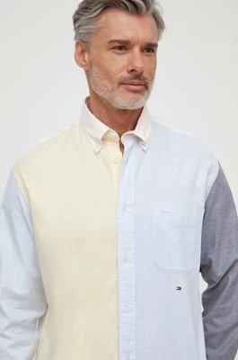 Zdjęcie produktu Tommy Hilfiger koszula męska kolor żółty regular z kołnierzykiem button-down MW0MW33791