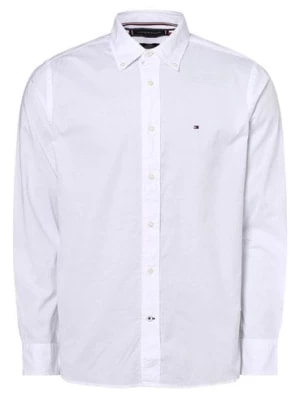 Zdjęcie produktu Tommy Hilfiger Koszula męska Mężczyźni Regular Fit Bawełna biały jednolity button down,