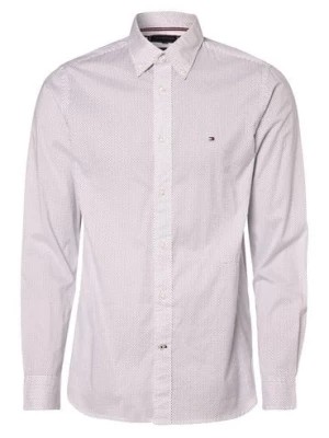 Zdjęcie produktu Tommy Hilfiger Koszula męska Mężczyźni Regular Fit Bawełna biały wzorzysty button down,